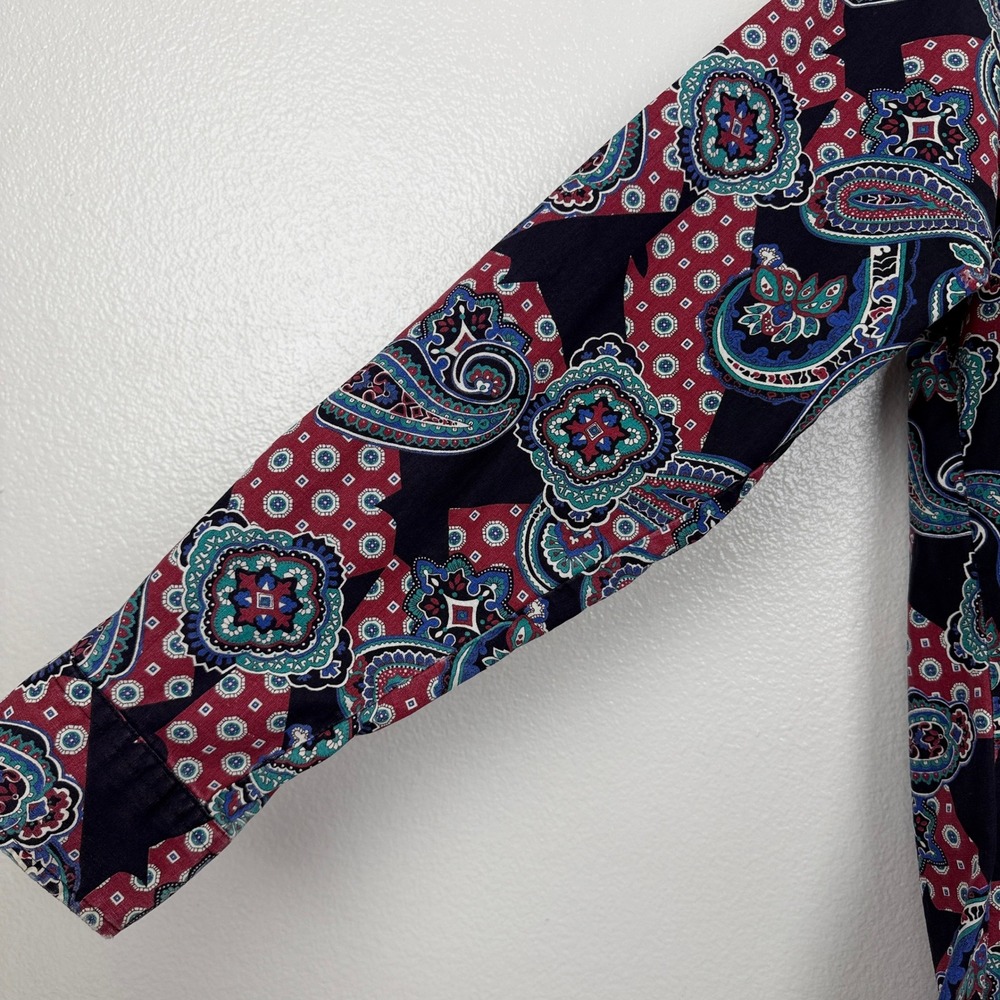Wrangler Cowboy Cut Shirt Mens 16x35 Multicolor Paisley Western XLong Tails * - Picture 4 of 11